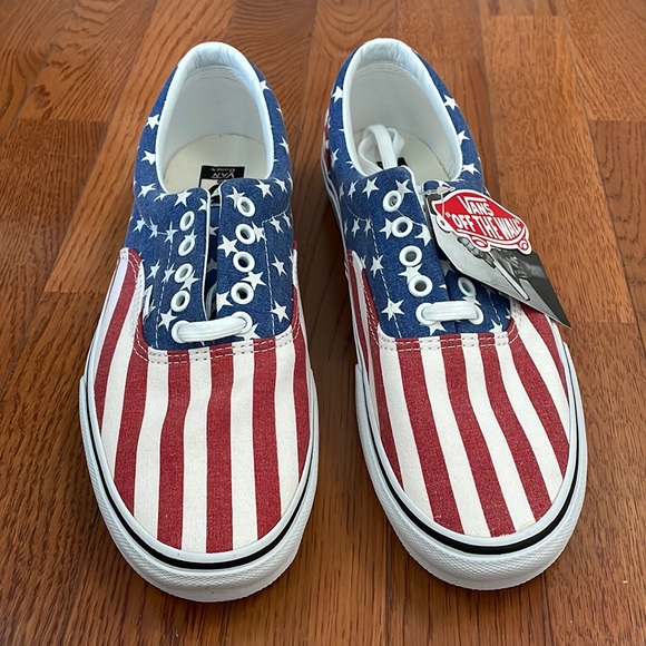 VANS Era (Van Doren) Stars and Stripes/Checkered Men's Shoes - Picture 5 of 16